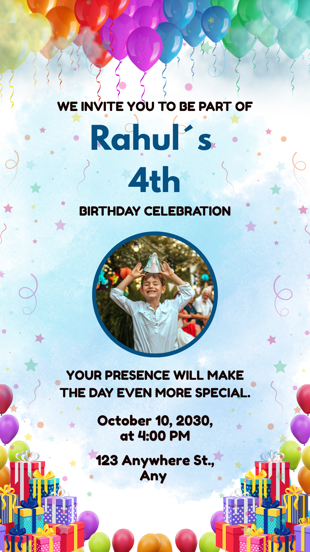 Templates Balloons Gifts Theme