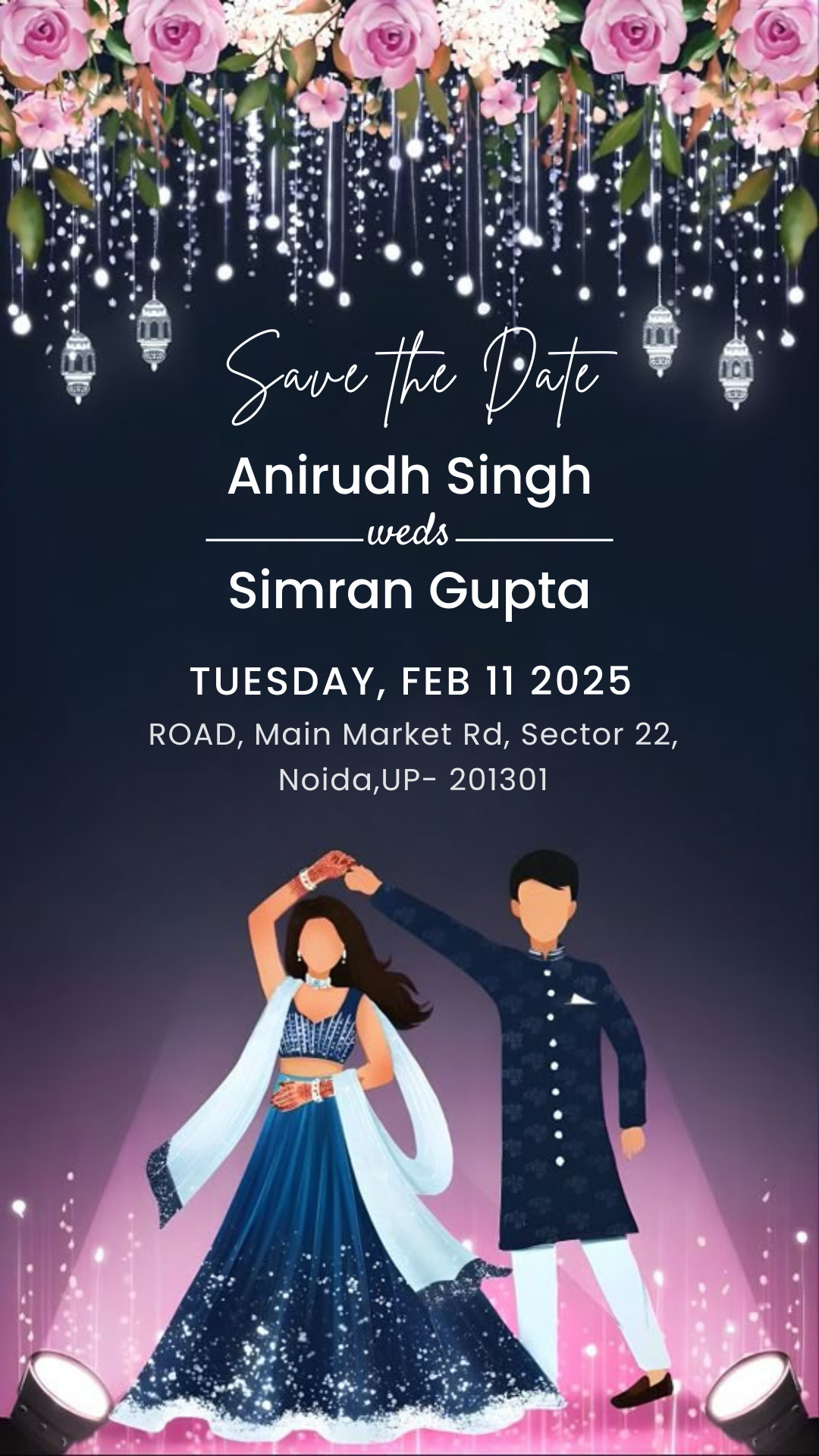 Luxury two Page Wedding E-Invite — Digital Instant Download