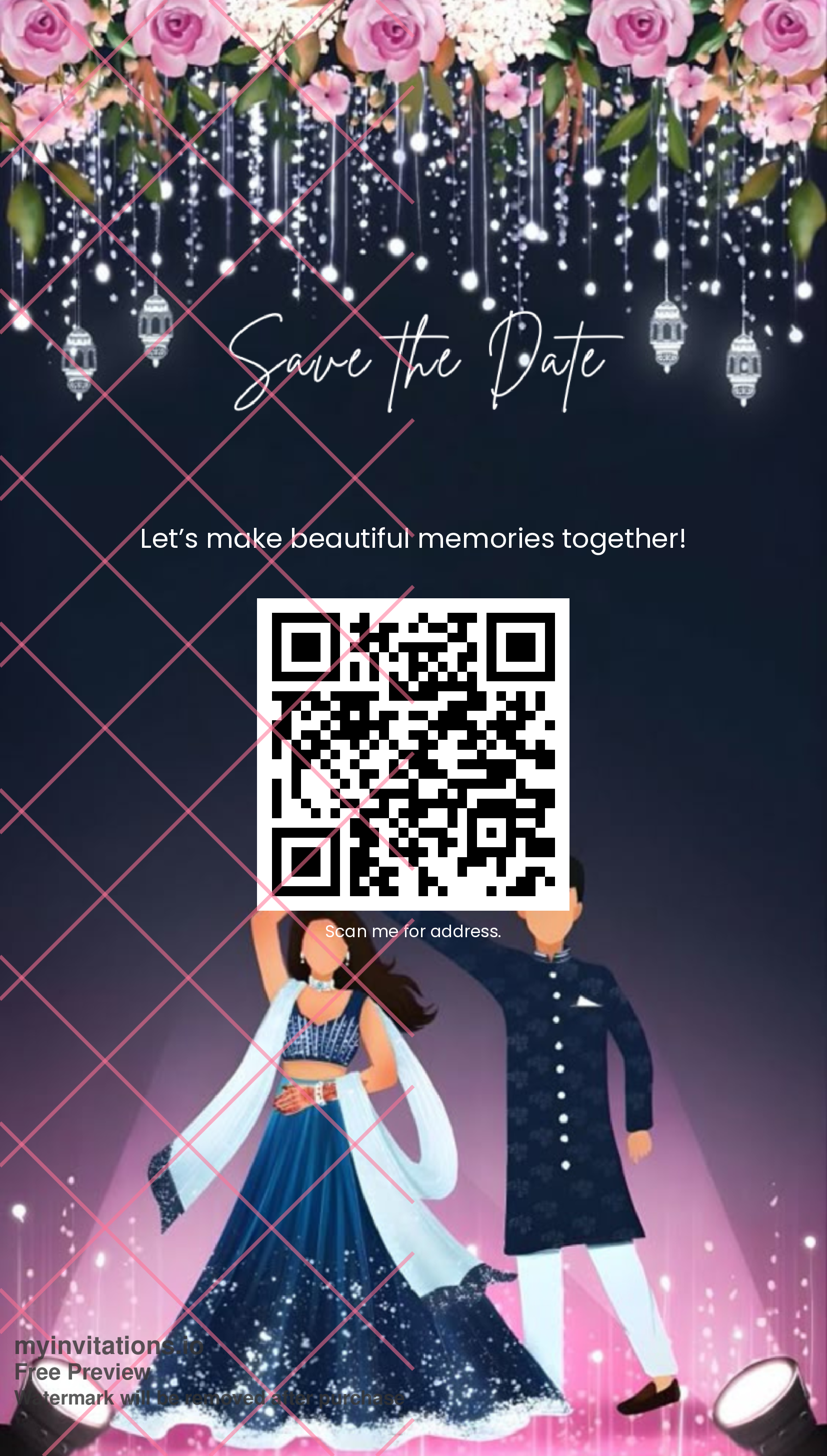 Luxury two Page Wedding E-Invite — Digital Instant Download