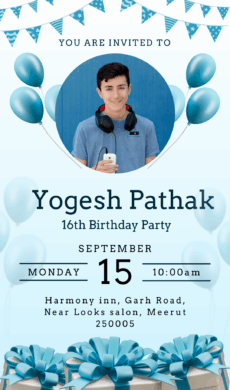 3rd Birthday with a Beautiful Invitation Card
