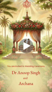 Eternal Vows Garden Hindu English Wedding Video Invitation - Video Invitation Preview