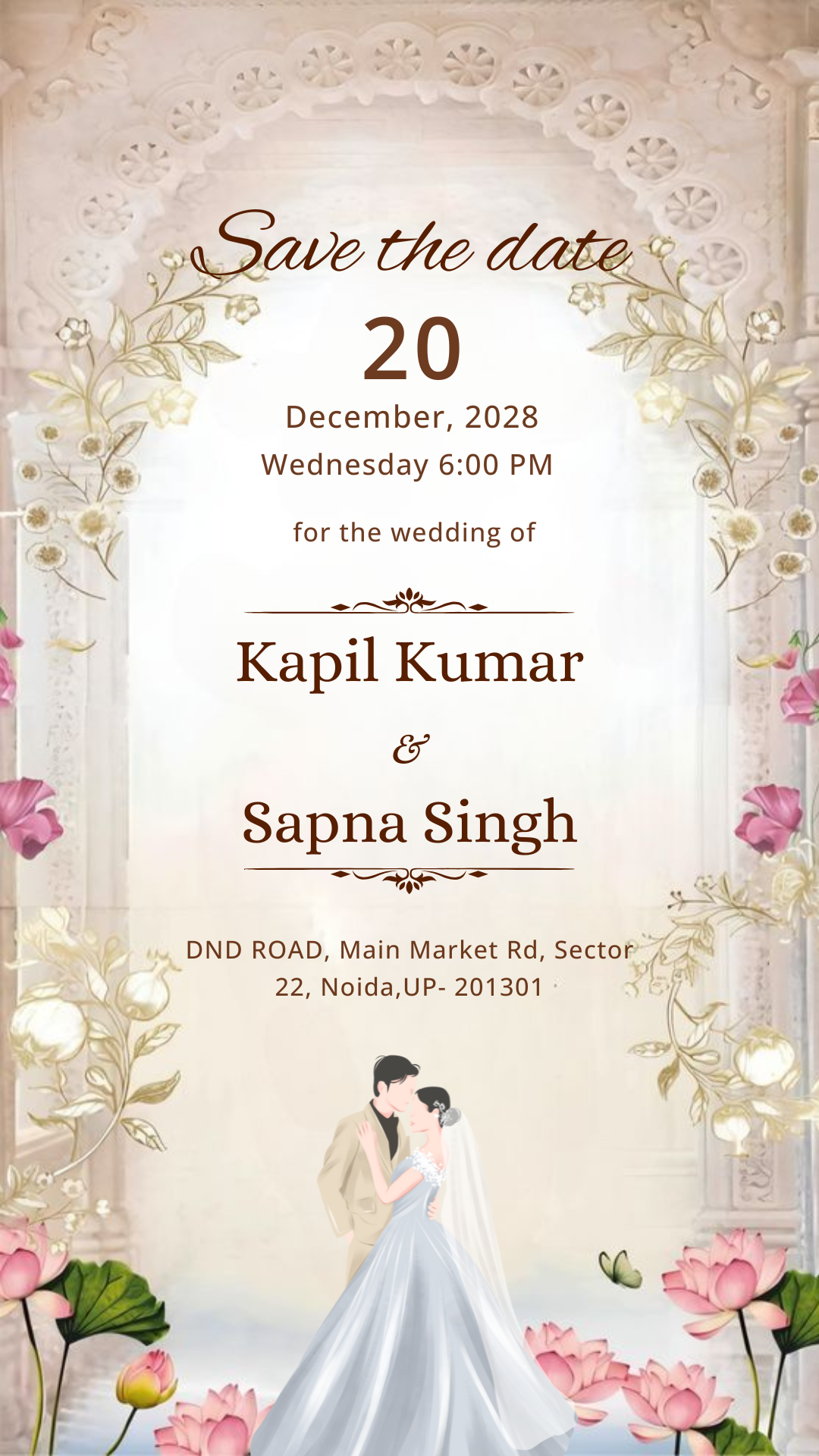 Romantic Floral Wedding Invitation